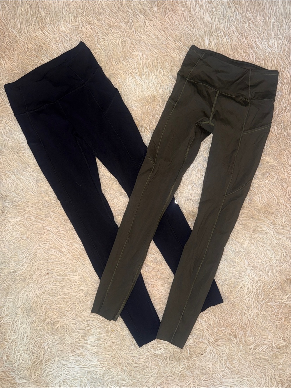 lululemon LIKE NEW Bundle of 2 High-Waist Leggings 🖤🫒 Black & Olive Green 🖤🫒 - 4